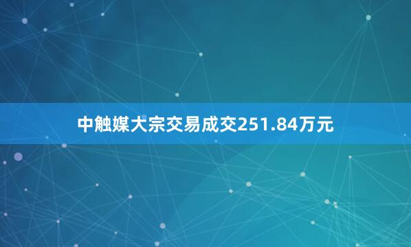 中触媒大宗交易成交251.84万元